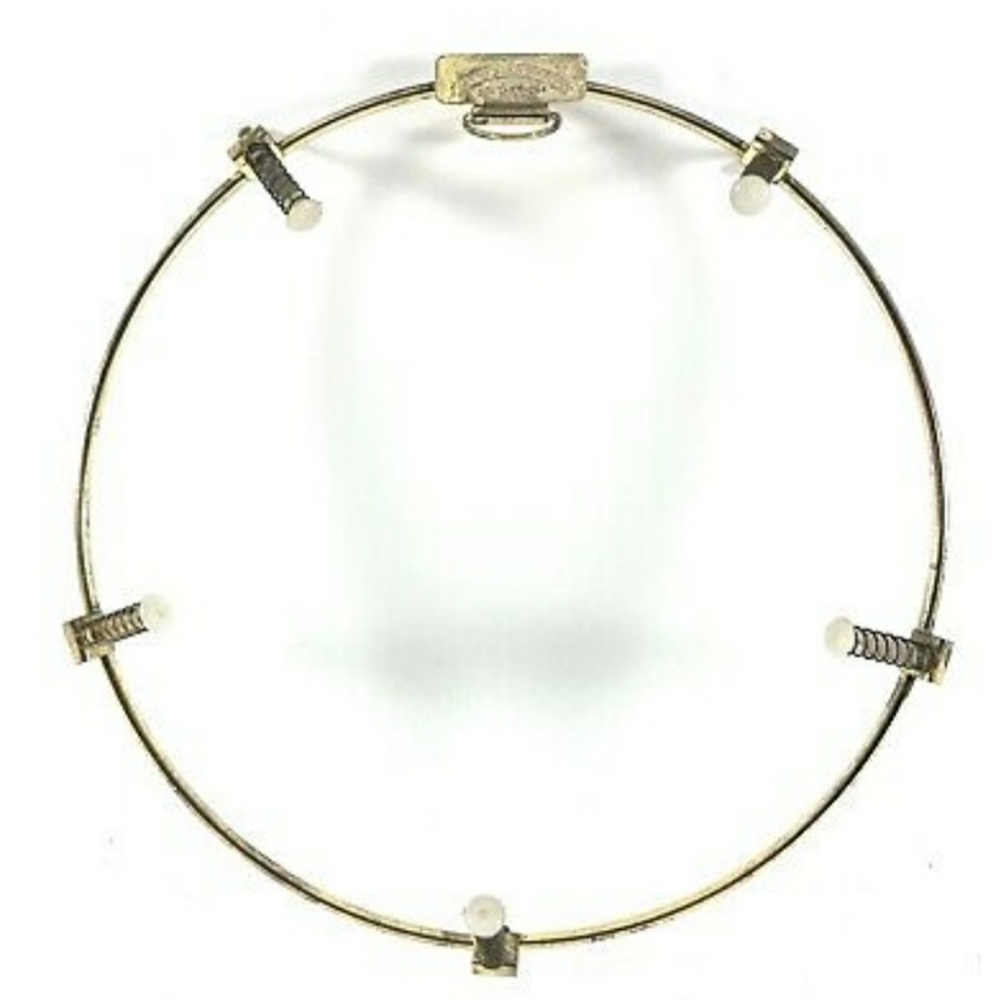 Van Hygan & Smythe Adjustable Spring-Load 8" to 9" Goldtone Metal Plate Hanger.